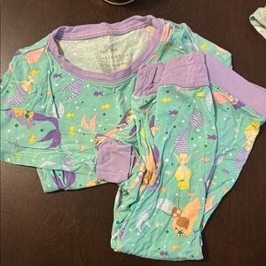 Little Sleepies Kids Pajamas - Aqua and Lavender Mermaid Set